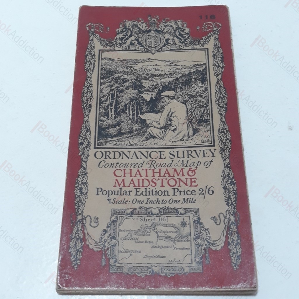 Chatham and Maidstone - Ordnance Survery Contoured Map, One Inch to One Mile - Sheet 116